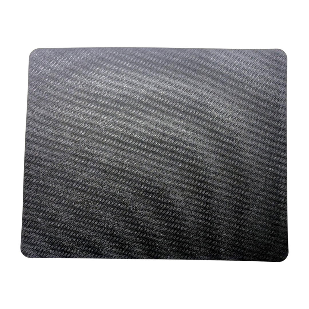 Black textured mouse pad on a white background