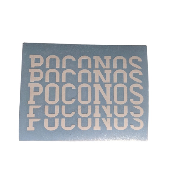 Stacked Poconos car decal - Made By Scratch Crafts