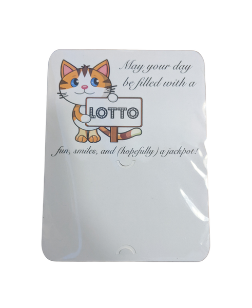 Cat Lottery Ticket Card - Made By Scratch Crafts