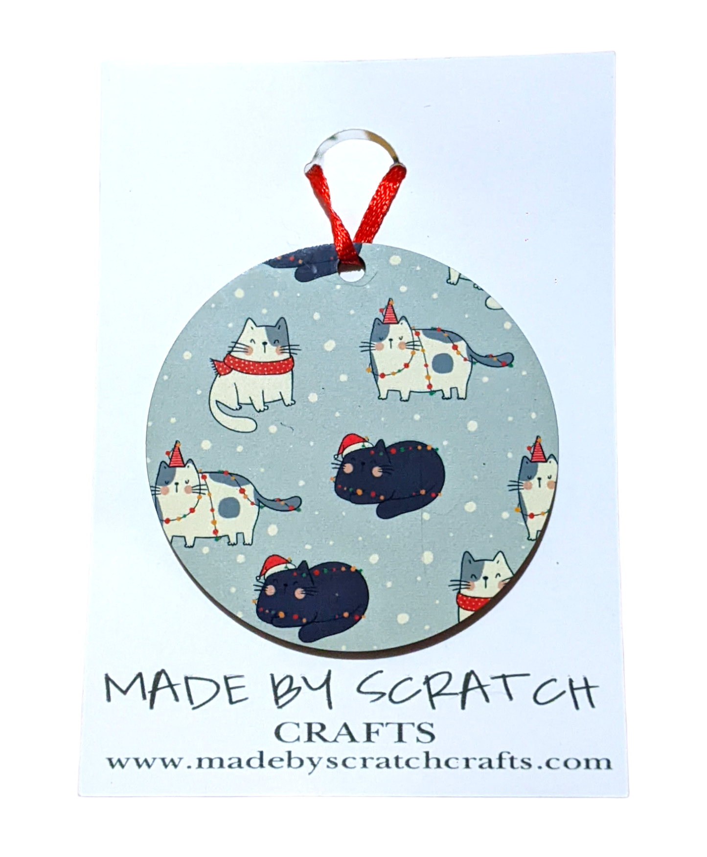 Christmas Cats Ornament - Made By Scratch Crafts