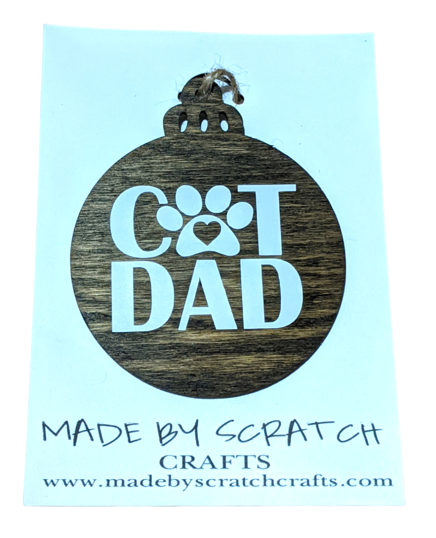 Cat Dad Christmas ornament - Made By Scratch Crafts