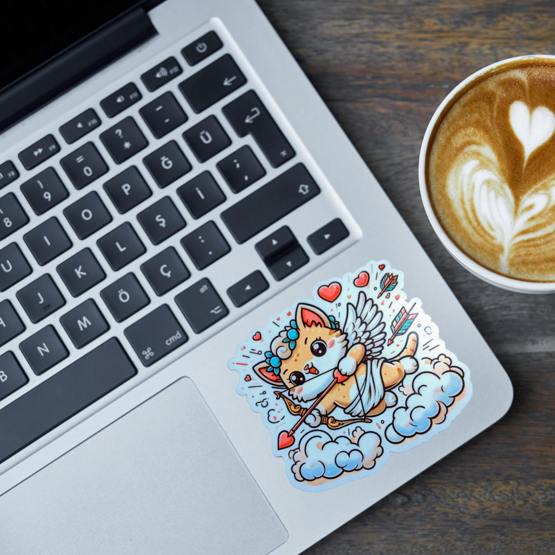 Cupid Kitty sticker