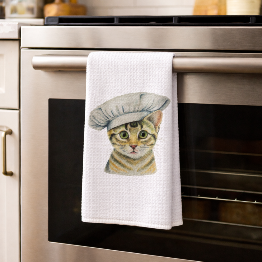 Chef Cat Tea Towel