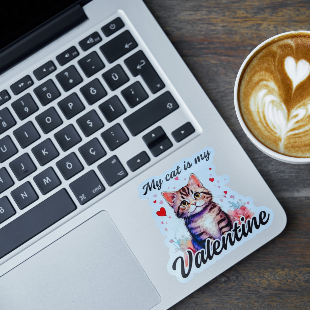 My Cat is My Valentine sticker