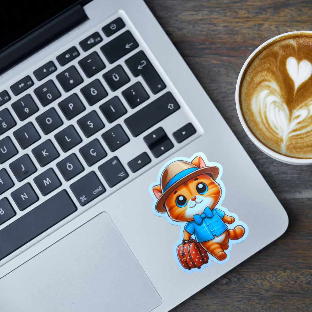 Traveling Cat sticker
