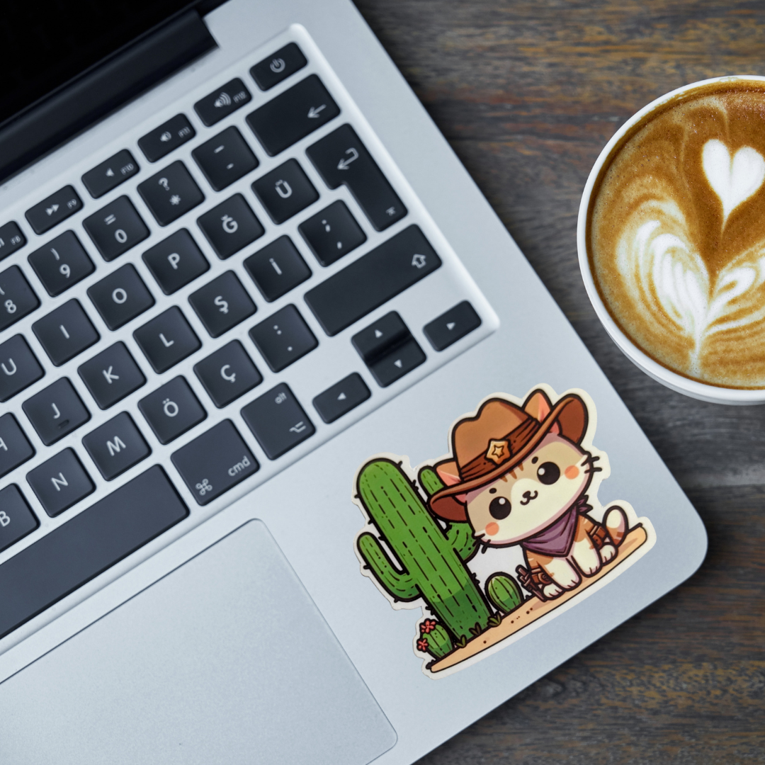 Cowboy cat sticker