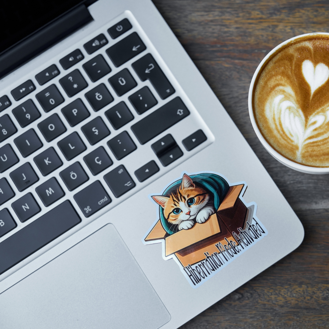 Hibernation Mode: Activated cat sticker