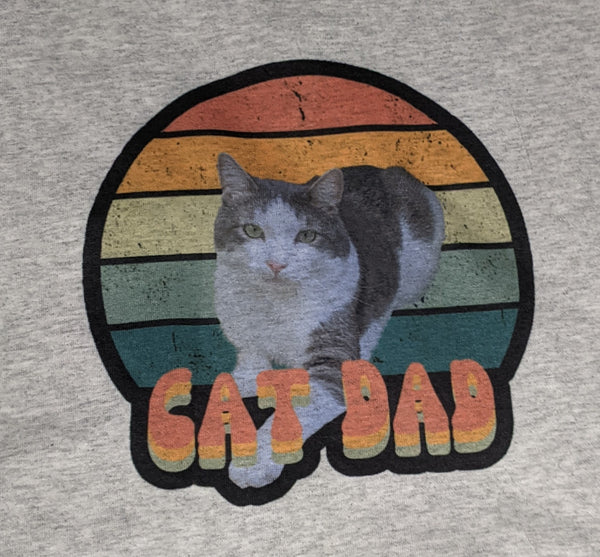 Vintage Cat Dad T-shirt - Made By Scratch Crafts