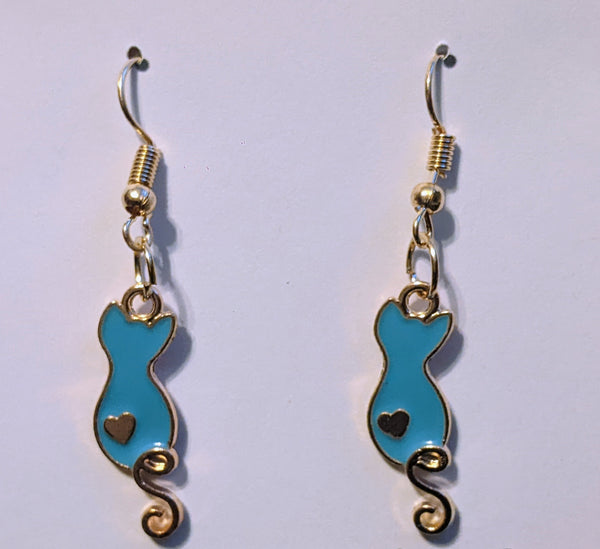Cat Love Earrings - Made By Scratch Crafts