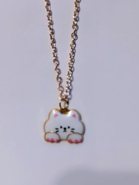 Cute Cat Face necklace - Made By Scratch Crafts
