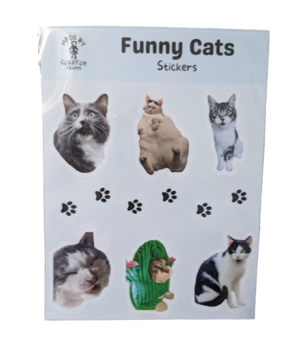 Cat Stationary Stickers, Funny Stickers Cats, Cat Memes Stickers