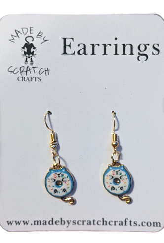 Donut Cat earrings - Made By Scratch Crafts