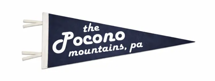 Pocono Mountains pennant flag souvenir