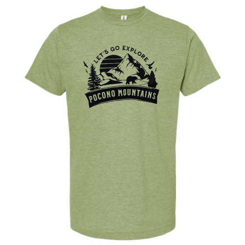 Let's Go Explore Pocono Mountains T-shirt - Made By Scratch Crafts