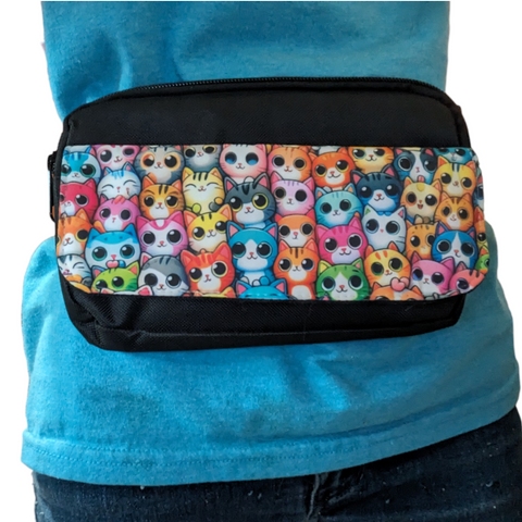 Colorful Kitty Fanny Pack/Belt Bag