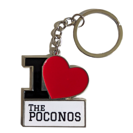 I Heart The Poconos keychain - Made By Scratch Crafts