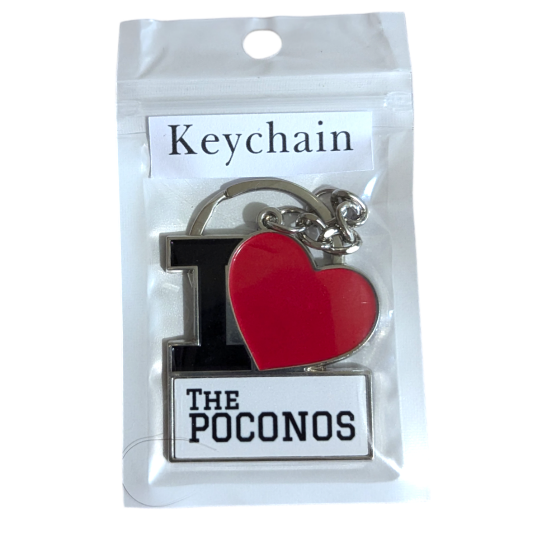 I Heart The Poconos keychain - Made By Scratch Crafts
