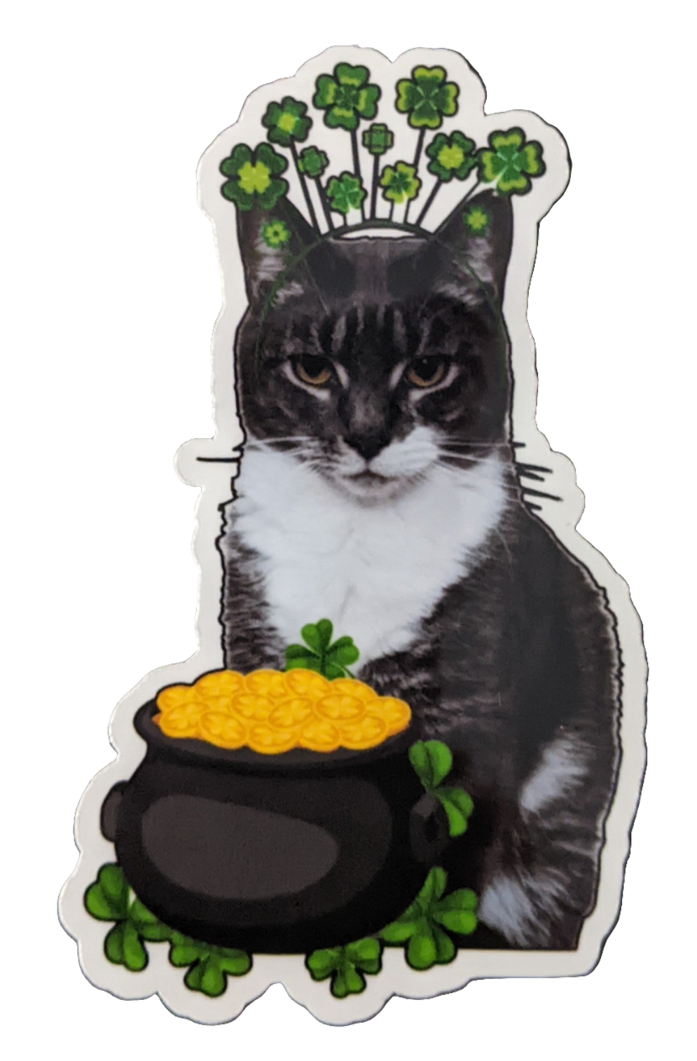Leprechaun cat sticker - Made By Scratch Crafts