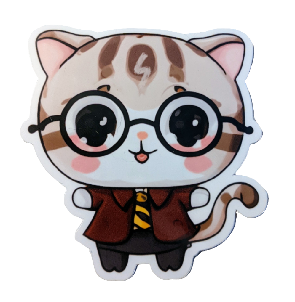 Magic Student cat sticker - Made By Scratch Crafts
