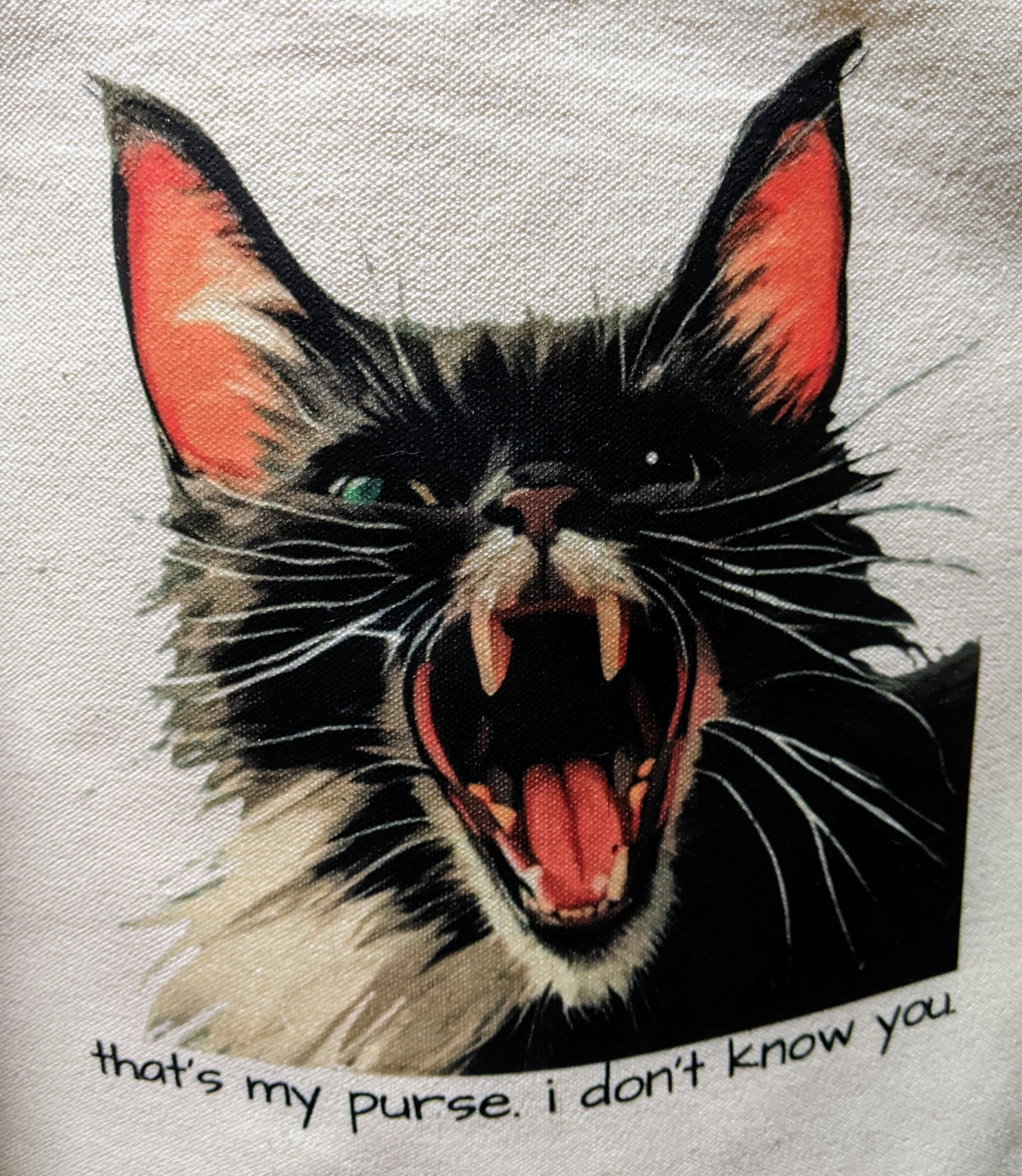 That's My Purse cat tote bag - Made By Scratch Crafts