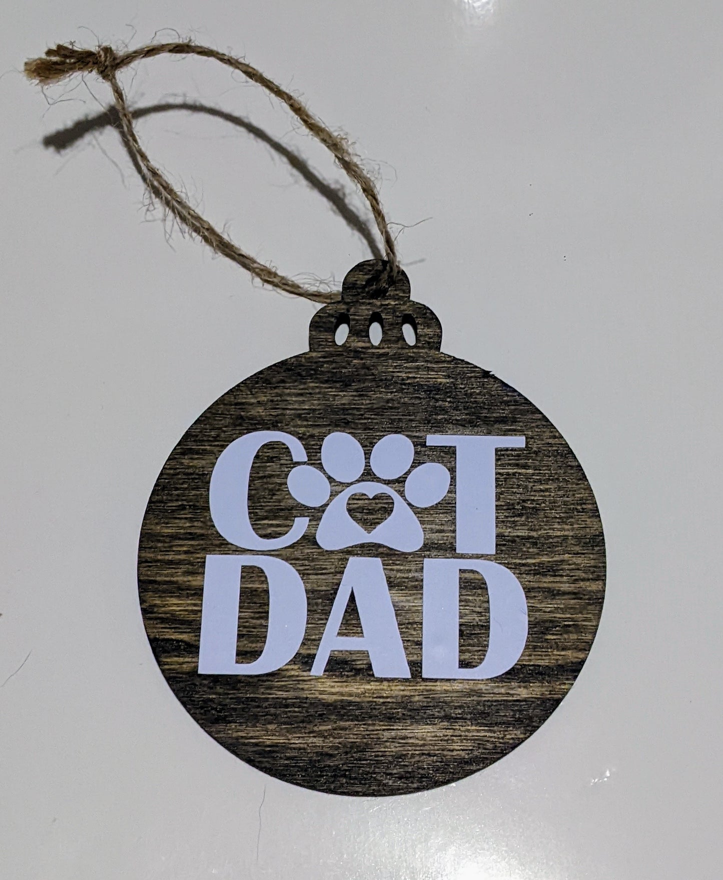 Cat Dad Christmas ornament - Made By Scratch Crafts