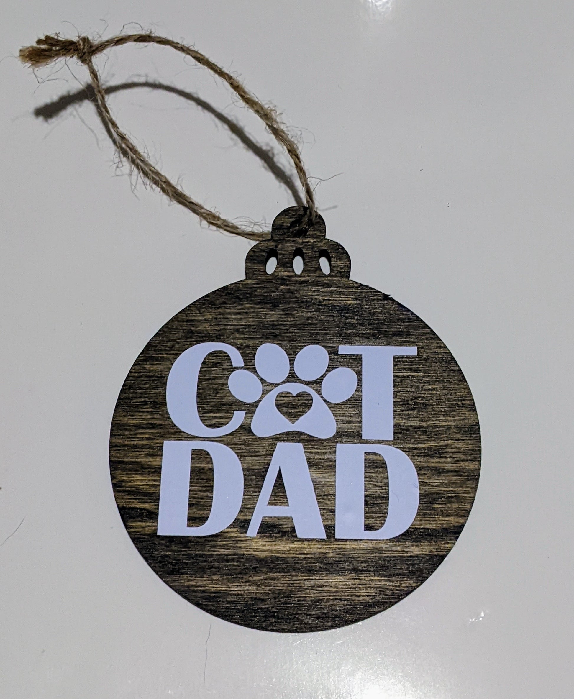 Cat Dad Christmas ornament - Made By Scratch Crafts