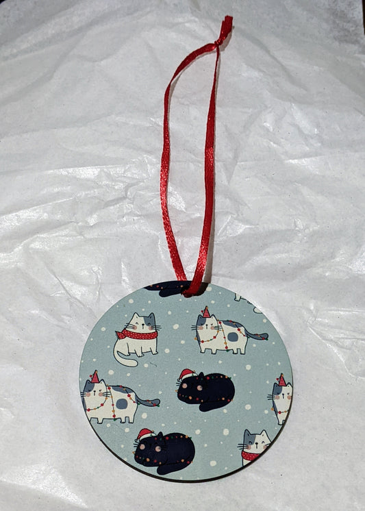 Christmas Cats Ornament - Made By Scratch Crafts