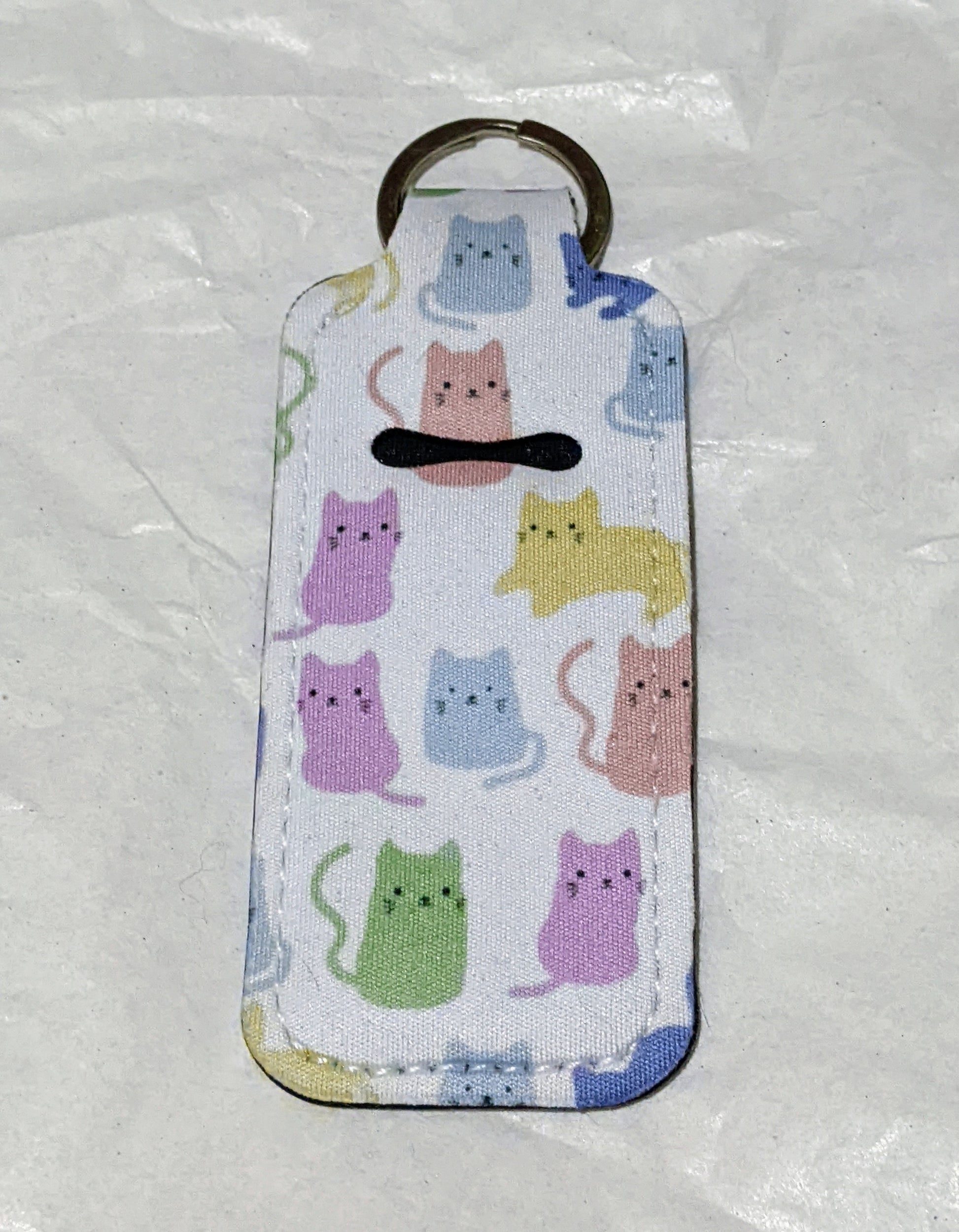 Colorful Kitty Lip Balm Holder Keychain - Made By Scratch Crafts