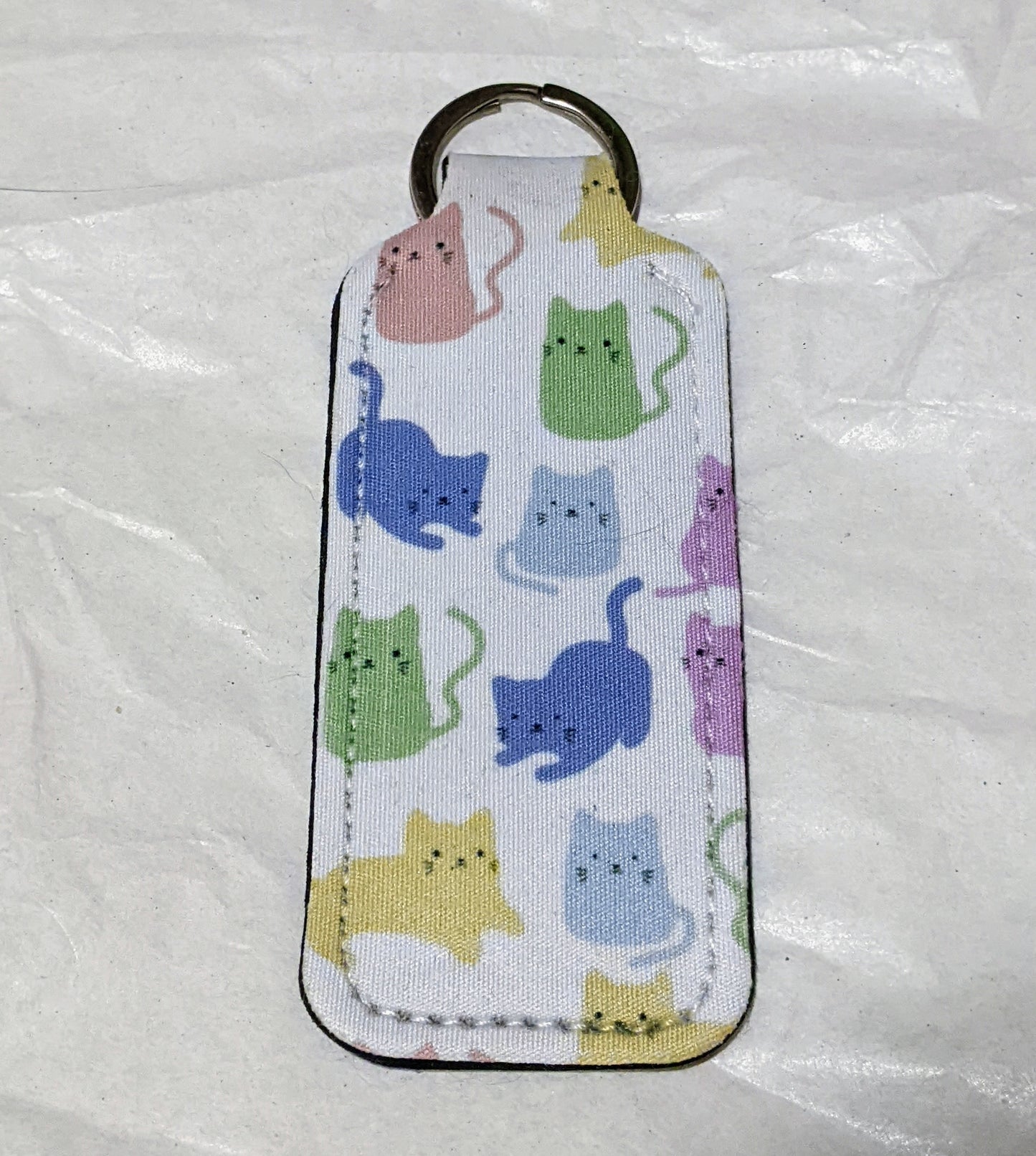 Colorful Kitty Lip Balm Holder Keychain - Made By Scratch Crafts