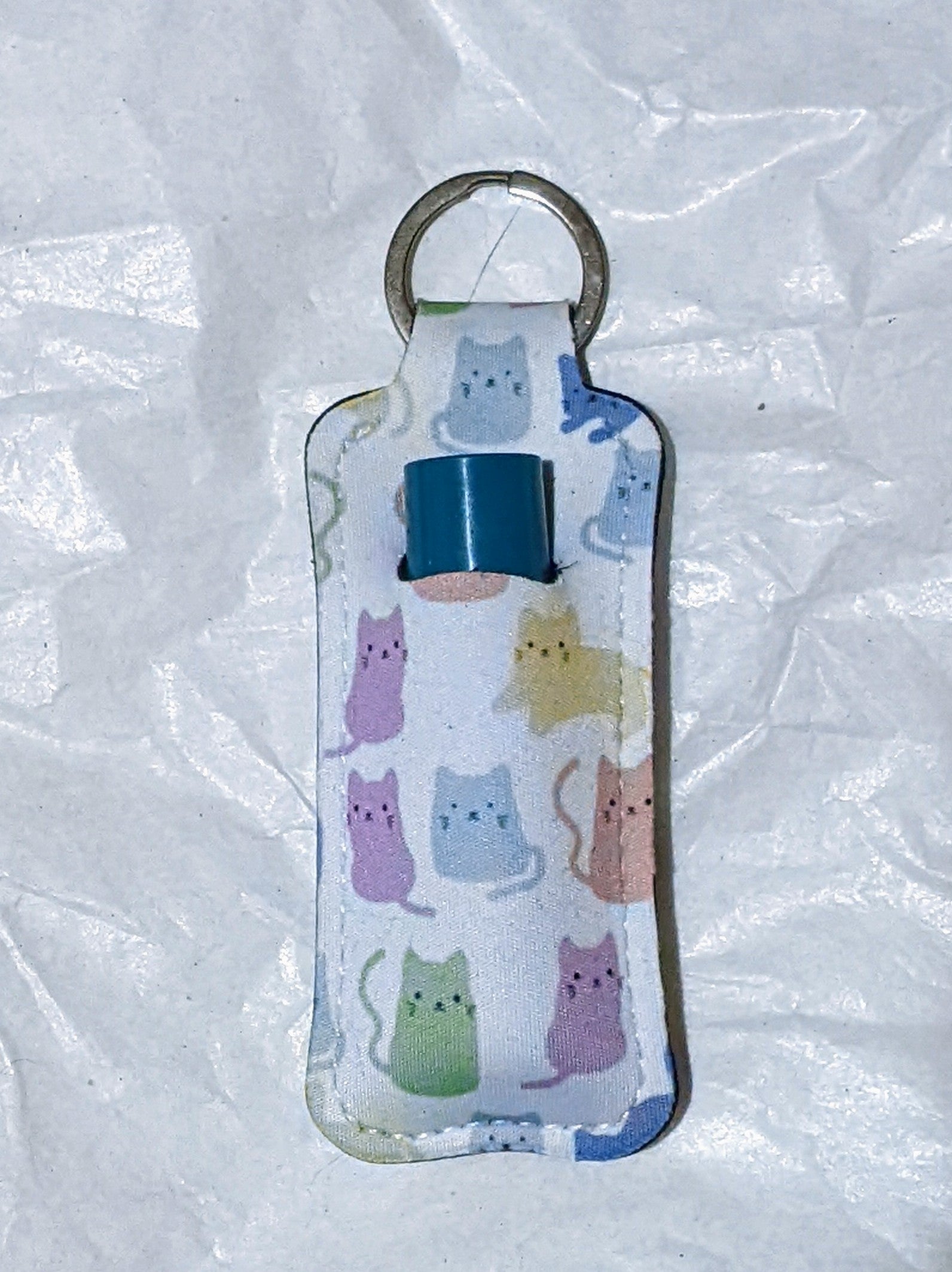 Colorful Kitty Lip Balm Holder Keychain - Made By Scratch Crafts