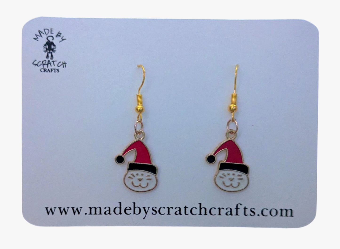Santa Cat Earrings