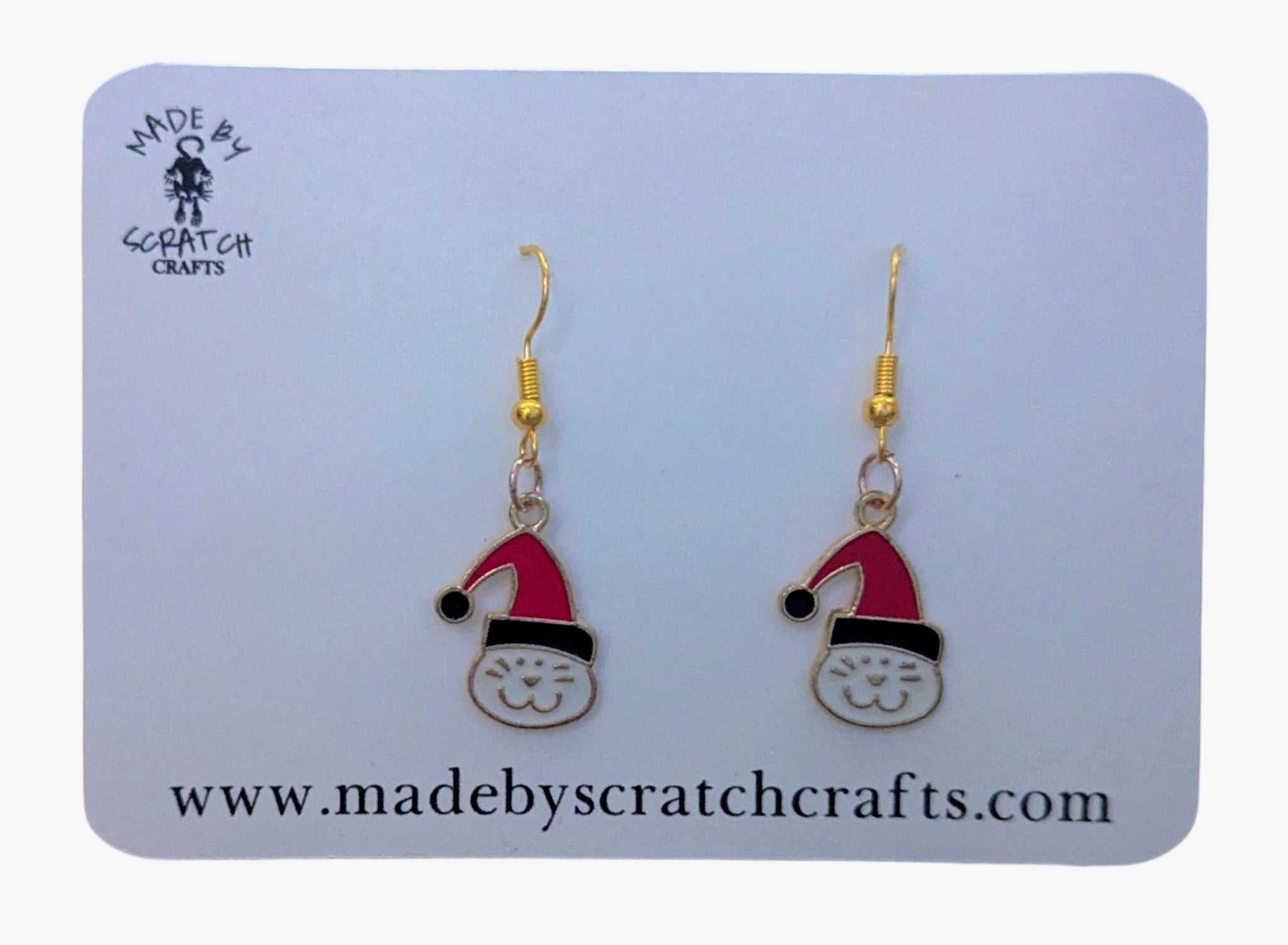 Santa Cat Earrings
