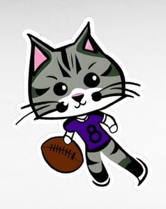 Football player Cat sticker