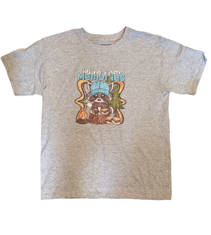 Making S'more Memories raccoon Youth T-Shirt