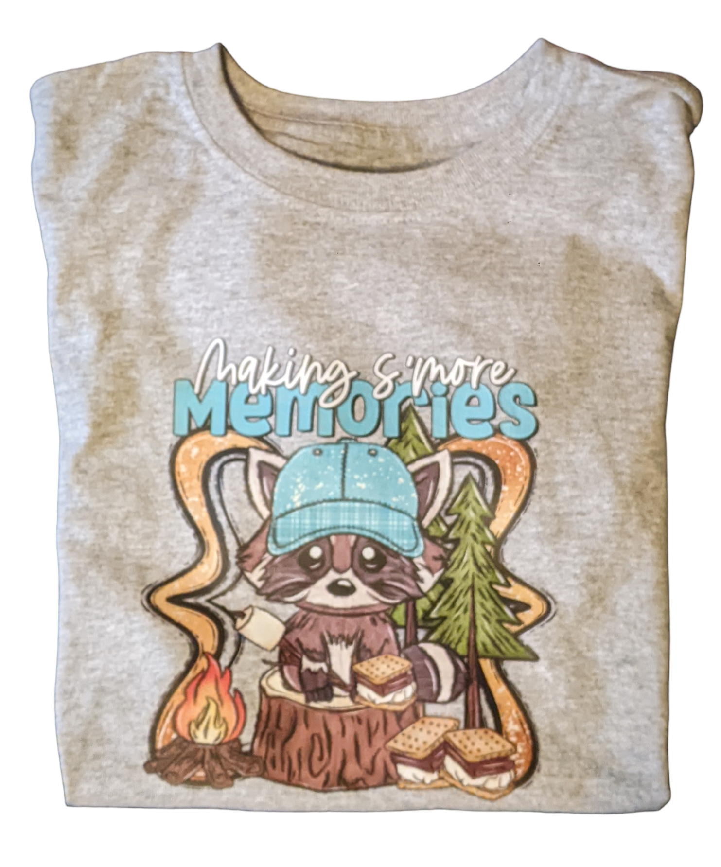 Making S'more Memories raccoon Youth T-Shirt - Made By Scratch Crafts