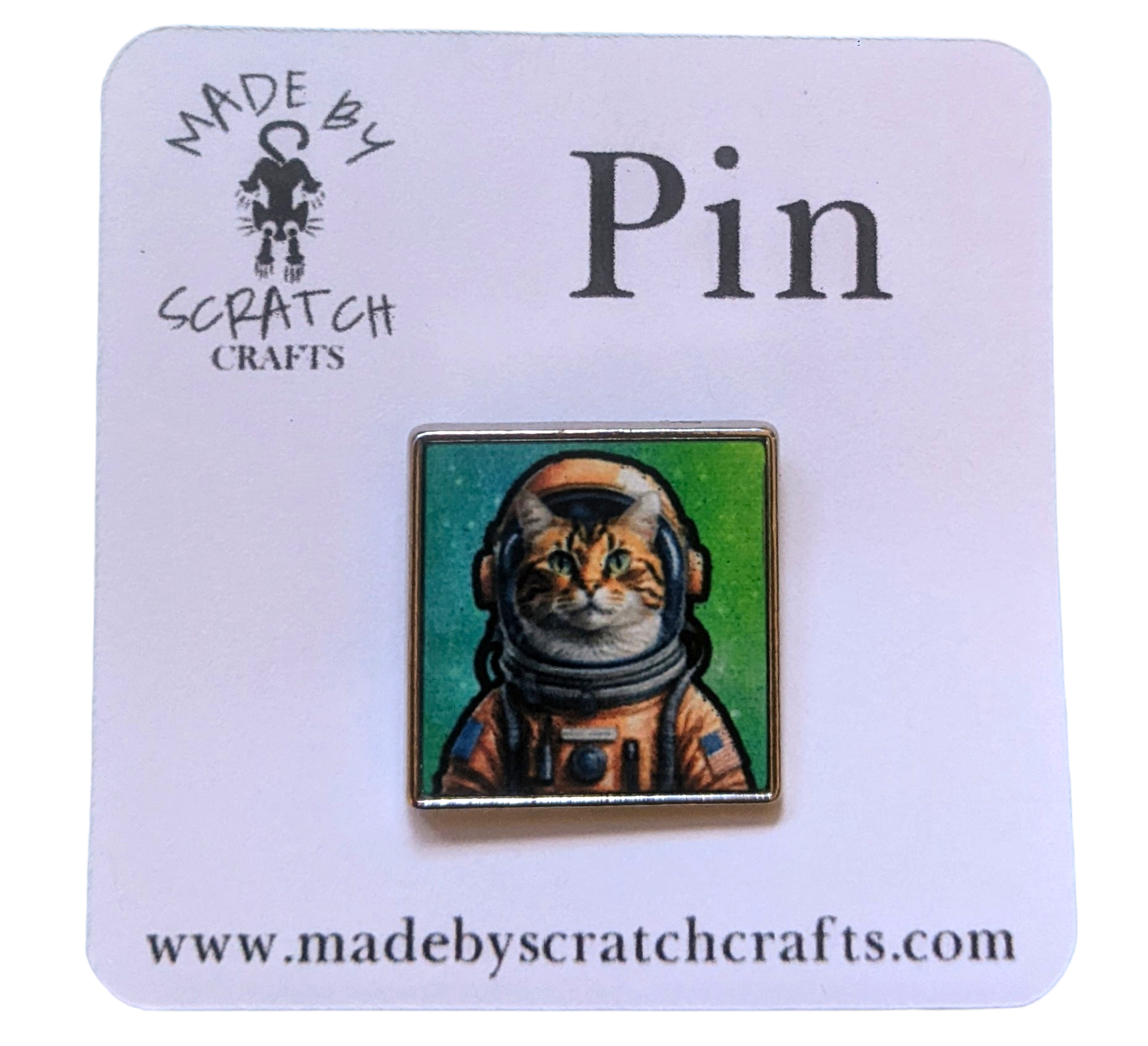 Space Kitty Pin - Made By Scratch Crafts