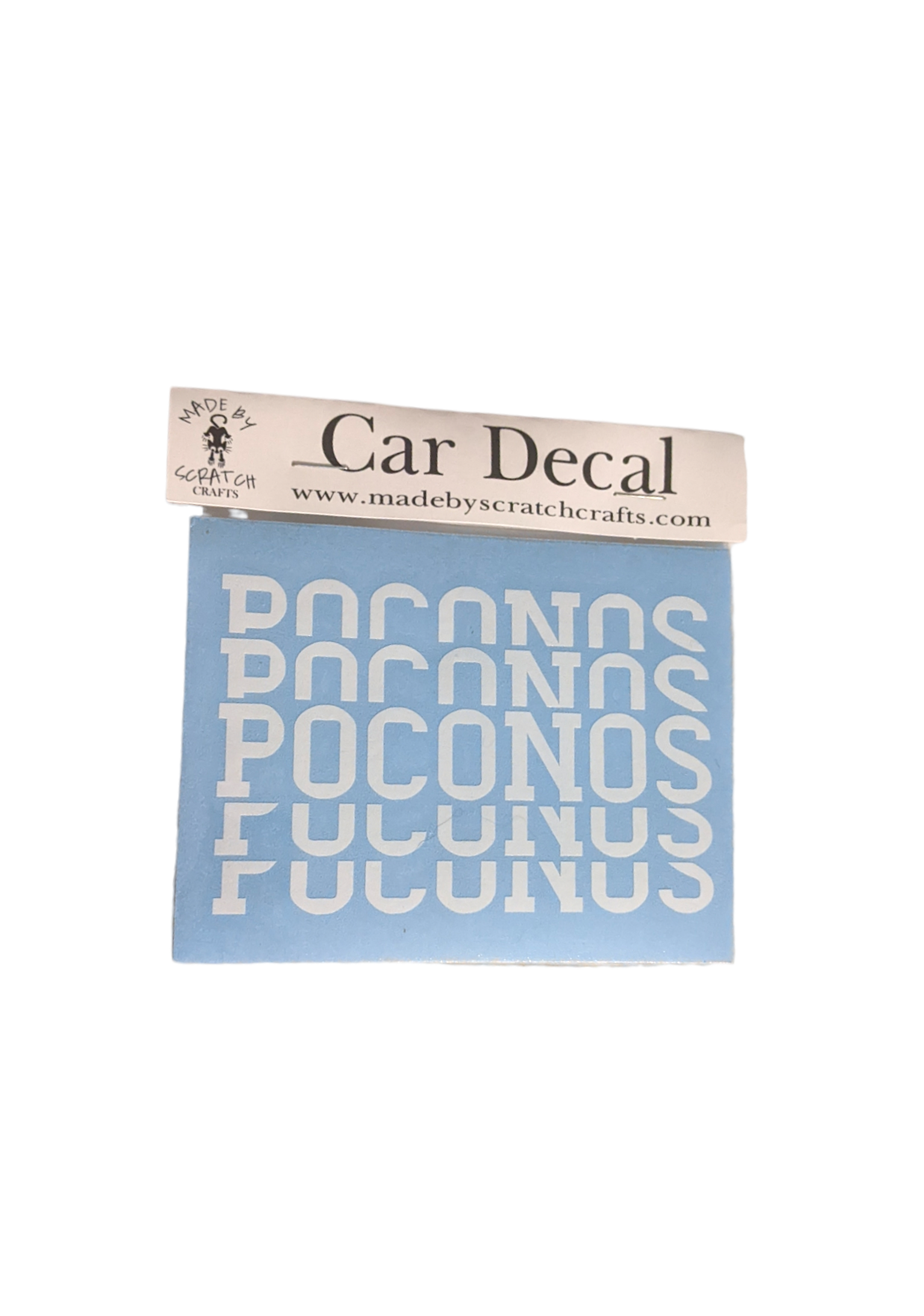 Stacked Poconos car decal - Made By Scratch Crafts