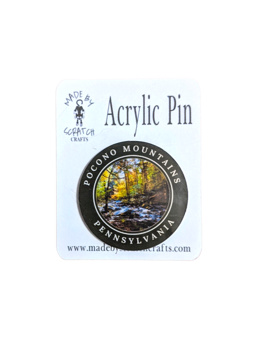 Pocono Mountains pin - Made By Scratch Crafts