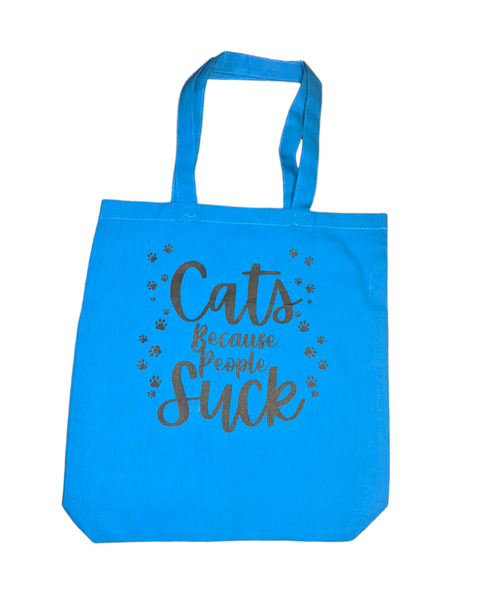 Cats... Because People Suck tote bag