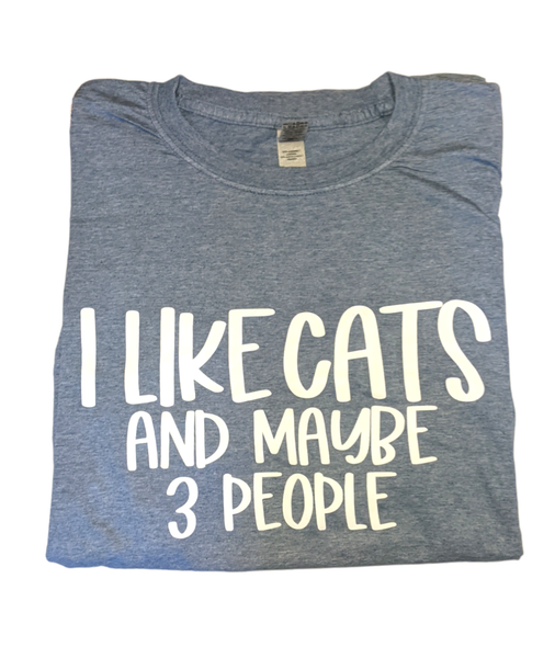 I Like Cats and Maybe 3 People T-Shirt