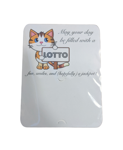 Cat Lottery Ticket Card