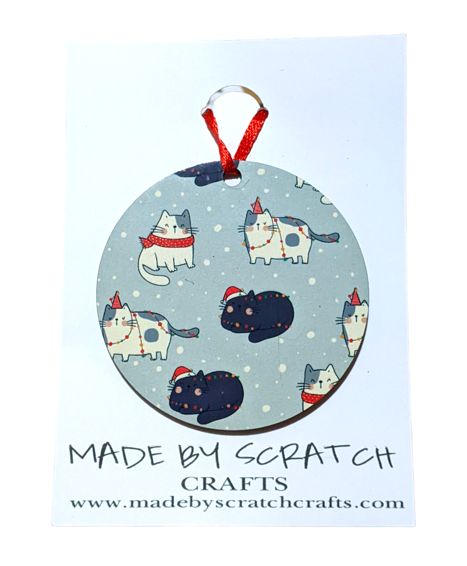 Christmas Cats Ornament - Made By Scratch Crafts