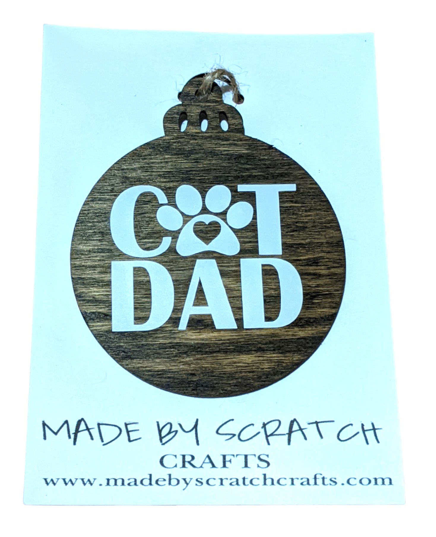 Cat Dad Christmas ornament - Made By Scratch Crafts