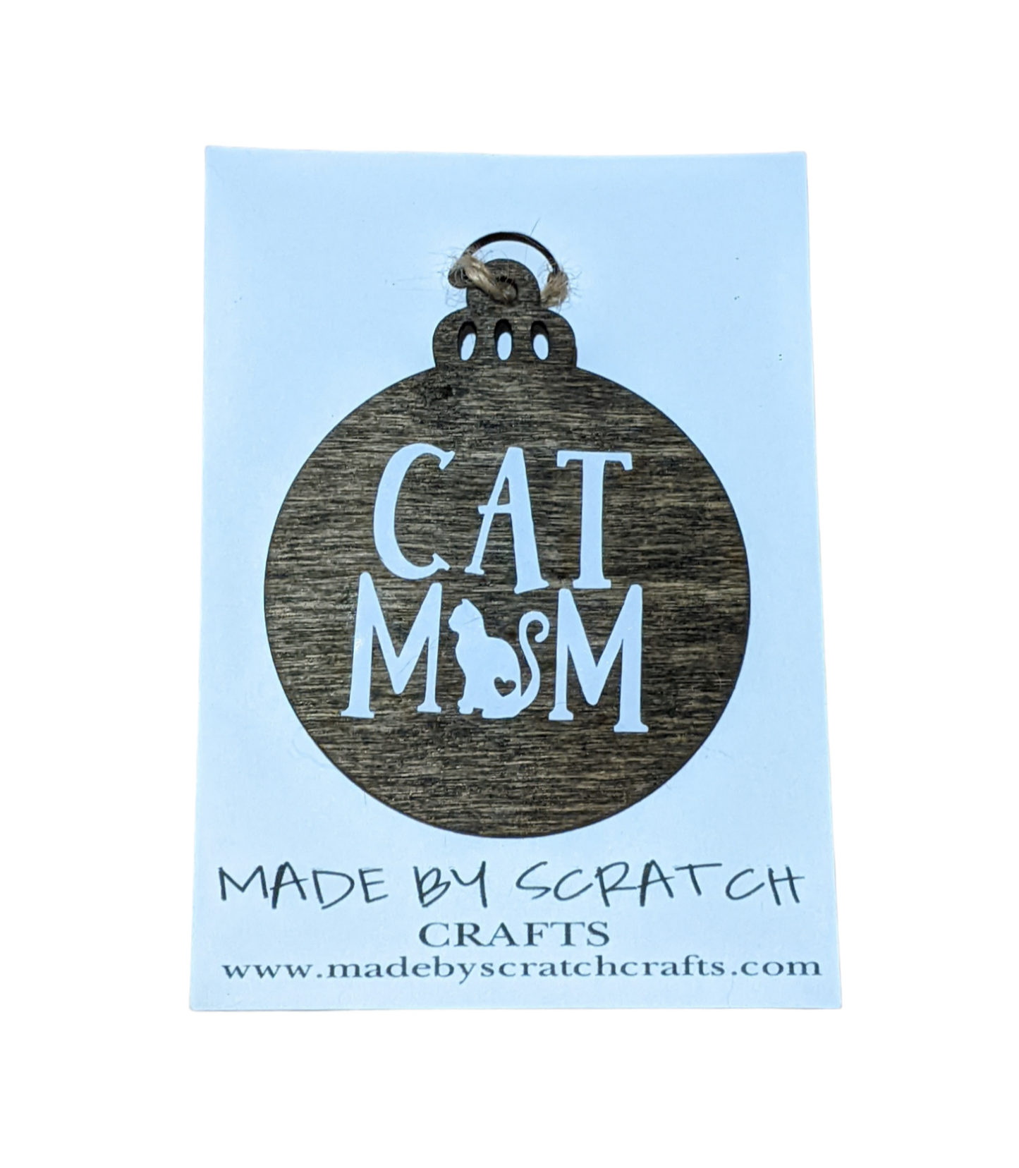 Cat Mom Christmas ornament - Made By Scratch Crafts
