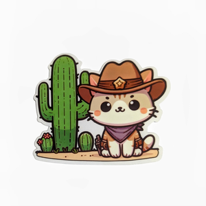 Cowboy cat sticker