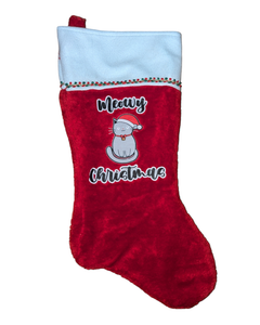 Meowy Christmas 17" plush stocking