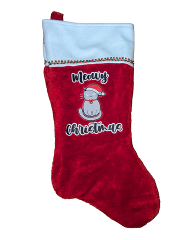 Meowy Christmas 17" plush stocking