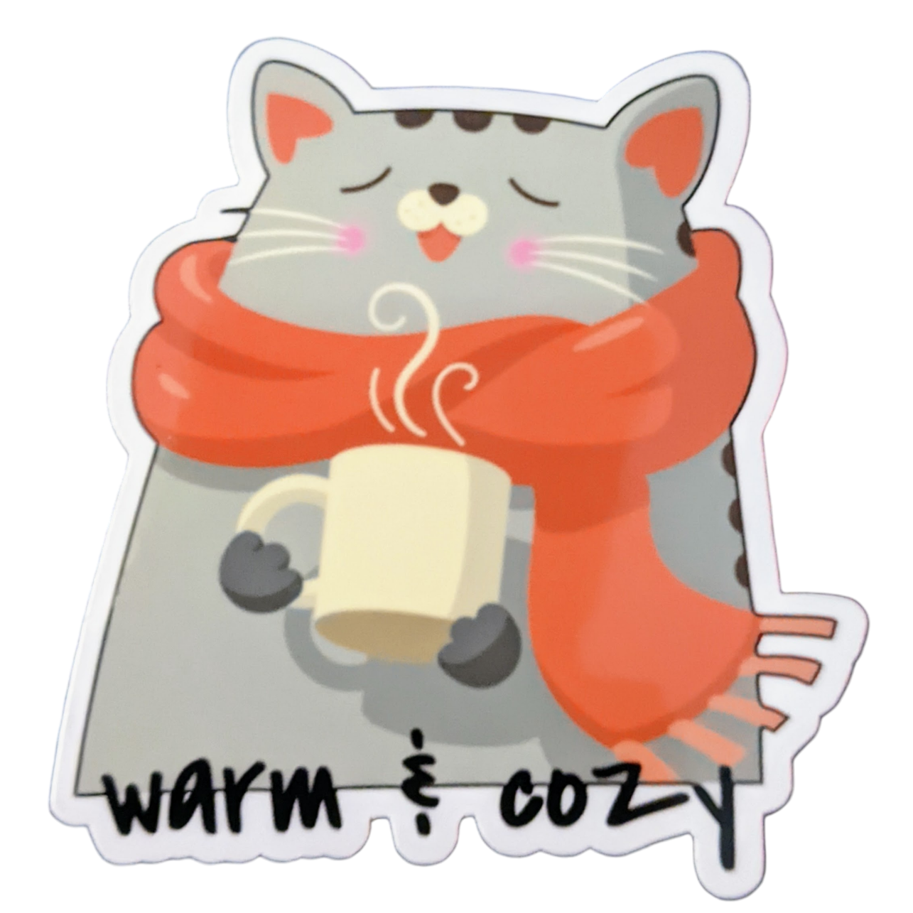 Warm & Cozy sticker - Made By Scratch Crafts