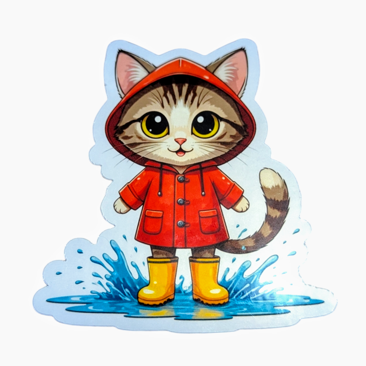 Puddle Paws Kitty Sticker - Made By Scratch Crafts