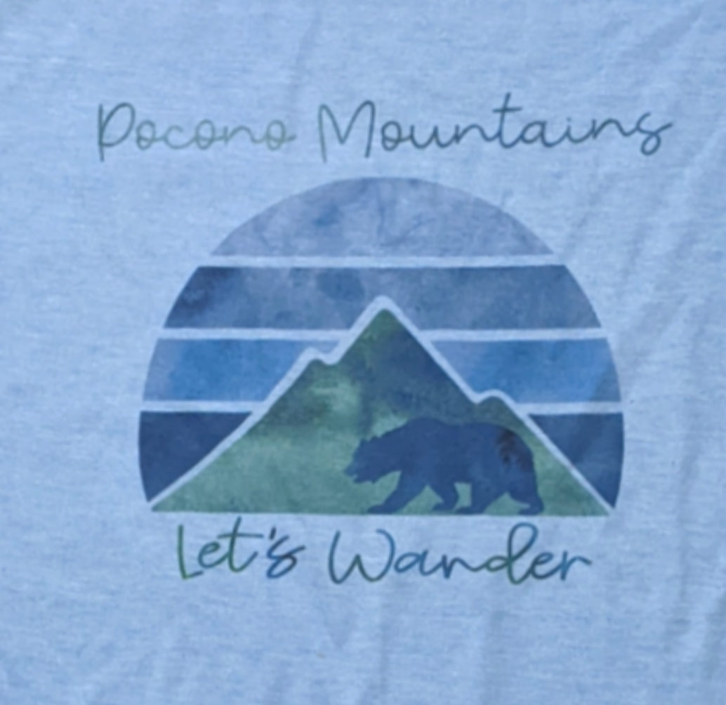 Let's Wander Pocono Mountains T-shirt - Made By Scratch Crafts